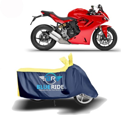 BLUERIDE Two Wheeler Cover for Ducati(SuperSport, Blue, Yellow)