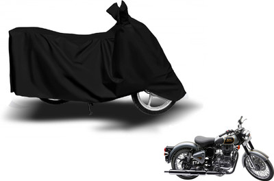 Amanzo Waterproof Two Wheeler Cover for Royal Enfield(Classic 500, Black)