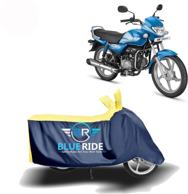 BLUERIDE Two Wheeler Cover for Hero(HF Deluxe, Blue, Yellow)