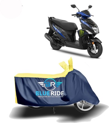 BLUERIDE Two Wheeler Cover for Yamaha(Cygnus Ray ZR, Blue, Yellow)