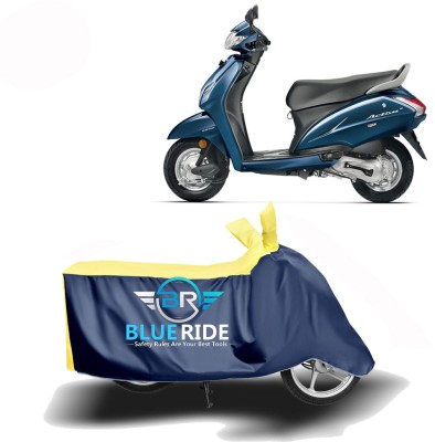 BLUERIDE Two Wheeler Cover for Honda(Activa 4G, Blue, Yellow)