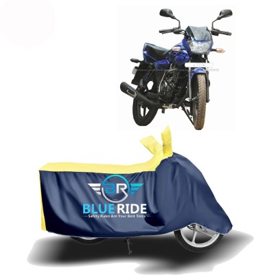 BLUERIDE Two Wheeler Cover for Bajaj(XCD 135, Blue, Yellow)