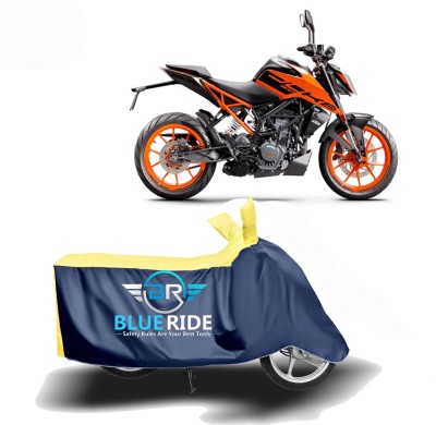 BLUERIDE Two Wheeler Cover for KTM(200 Duke, Blue, Yellow)