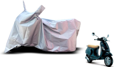 Amanzo Waterproof Two Wheeler Cover for Vespa(Piaggio Vespa, Silver)