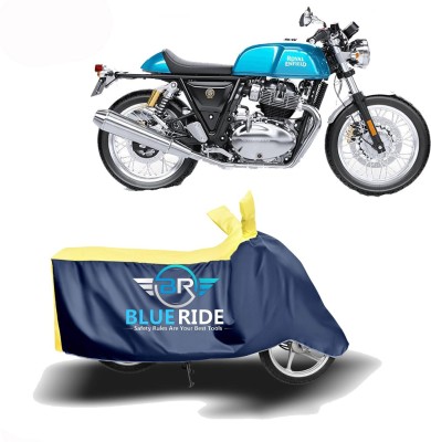 BLUERIDE Two Wheeler Cover for Royal Enfield(Continental GT, Blue, Yellow)