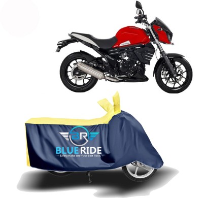 BLUERIDE Two Wheeler Cover for Mahindra(Mojo UT 300, Blue, Yellow)