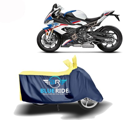 BLUERIDE Two Wheeler Cover for BMW(S1000RR, Blue, Yellow)