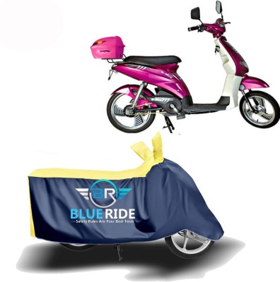 BLUERIDE Two Wheeler Cover for Avon(E Lite, Blue, Yellow)