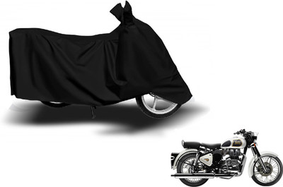 Amanzo Waterproof Two Wheeler Cover for Royal Enfield(Classic 350, Black)
