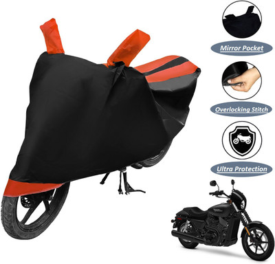Amanzo Waterproof Two Wheeler Cover for Harley Davidson(Street 750, Orange)