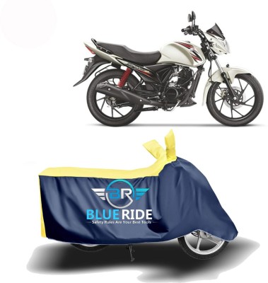 BLUERIDE Two Wheeler Cover for Suzuki(Sling Shot Plus, Blue, Yellow)