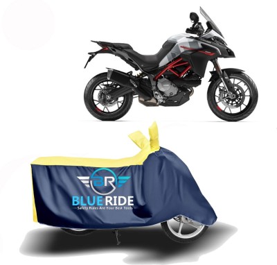 BLUERIDE Two Wheeler Cover for Ducati(Multistrada, Blue, Yellow)