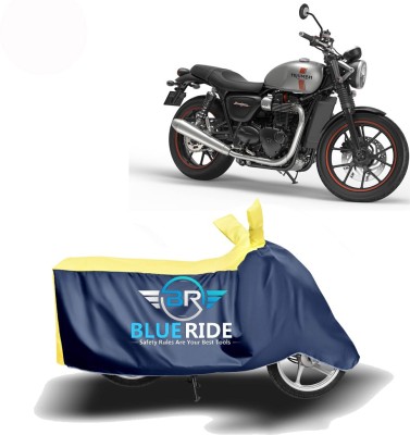 BLUERIDE Two Wheeler Cover for Triumph(Street Twin, Blue, Yellow)