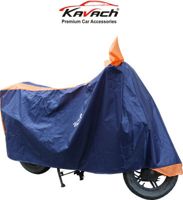 Kavach Two Wheeler Cover for Hero(HF Deluxe, Orange, Blue)