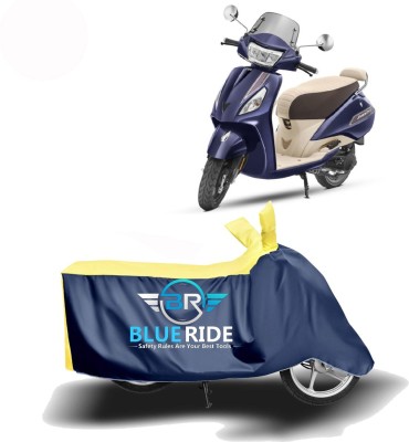 BLUERIDE Two Wheeler Cover for TVS(Jupiter classic, Blue, Yellow)