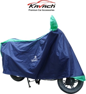 Kavach Waterproof Two Wheeler Cover for Bajaj(Pulsar 220 DTS-i, Green, Blue)