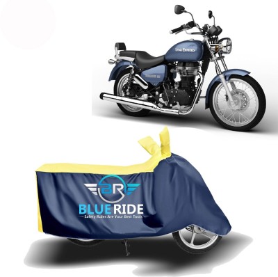 BLUERIDE Two Wheeler Cover for Royal Enfield(Thunderbird 500, Blue, Yellow)