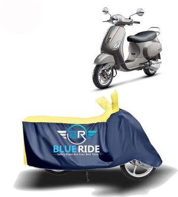 BLUERIDE Two Wheeler Cover for Vespa(Vespa VXL 125, Blue, Yellow)