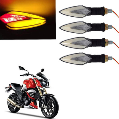 Vagary Front, Rear LED Indicator Light for Mahindra Universal For Bike(Red, Yellow)