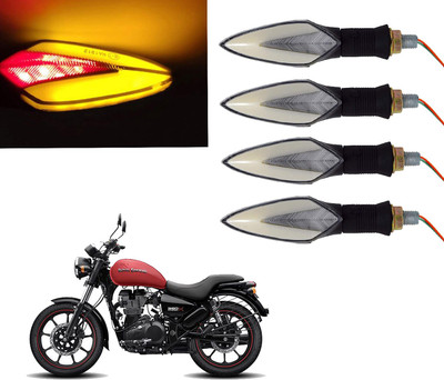 Vagary Front, Rear LED Indicator Light for Royal Enfield Thunder Bird 350(Red, Yellow)