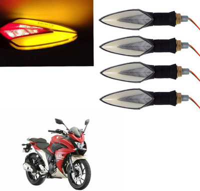 Vagary Front, Rear LED Indicator Light for Yamaha Fazer(Red, Yellow)