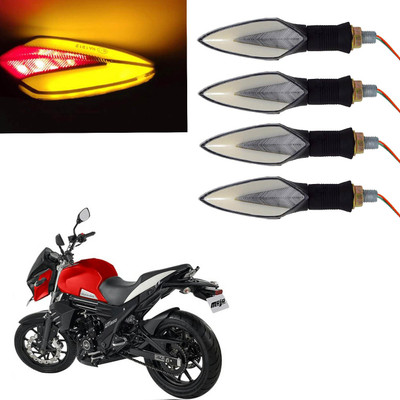 Vagary Front, Rear LED Indicator Light for Mahindra Mojo(Red, Yellow)