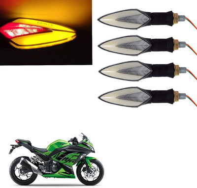 Vagary Front, Rear LED Indicator Light for Kawasaki Ninja 300(Red, Yellow)