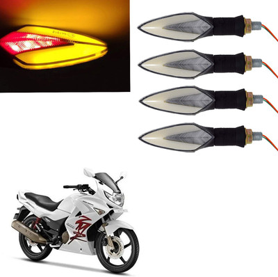 Vagary Front, Rear LED Indicator Light for Hero Karizma(Red, Yellow)