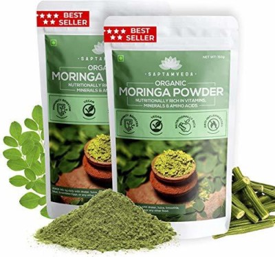 Saptamveda Certified Organic Moringa/Drumstick Leaf Powder | Good for Weight Loss| 150x2gm(2 x 150 g)