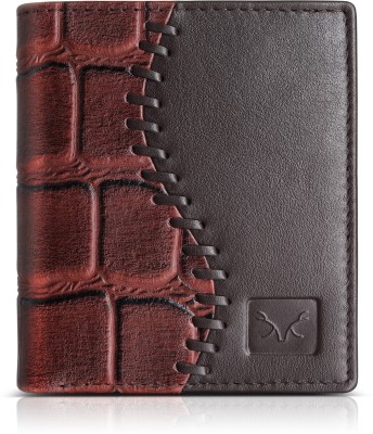 AL FASCINO Men Formal Brown Genuine Leather Wallet(6 Card Slots)