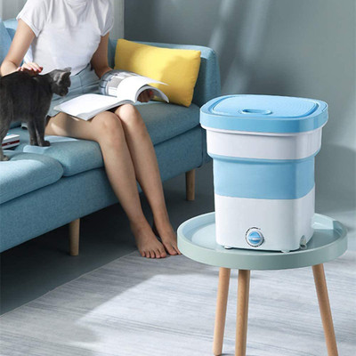 JRS TRADERS Folding Washing Machine Portable, Foldable Compact Ultrasonic Small Automatic USB...