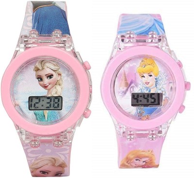 STT Frozen & Princess Kids Analog Led Glowing Light Watch for Kids Digital Watch  - For Boys & Girls