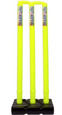 GRIFFIN Cricket Plastic Stumps Set 80cm Wicket Set of 1 Hard Plastic Wicket Full Size(Yellow)