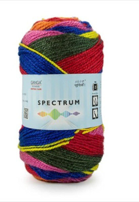 JEFFY Ganga Spectrum Soft Shaded Acrylic Yarn Hand Knitting Wool I Crochet Hook Needle Thread (500 gm/1ball 100 Gram Each) Shade no-814204