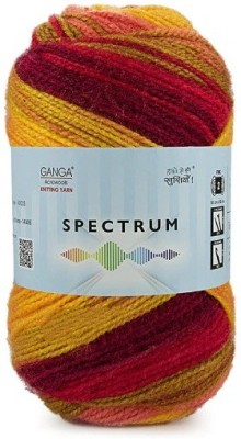 JEFFY Ganga Spectrum Soft Shaded Acrylic Yarn Hand Knitting Wool I Crochet Hook Needle Thread (300 gm/1ball 100 Gram Each) Shade no-812906