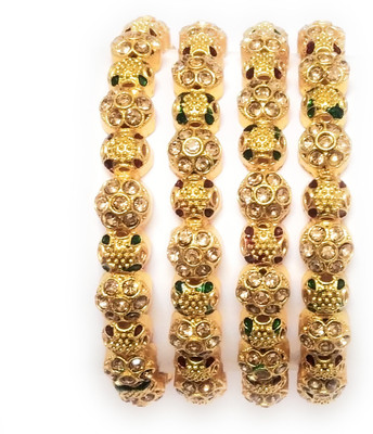 Santosh Jewels Metal Gold-plated Bangle Set(Pack of 4)