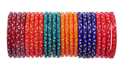 Amika Glass Zircon Bangle Set(Pack of 24)