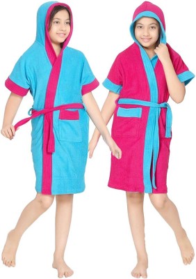 Sand Dune Multicolor Free Size Bath Robe(2 Bath Robe, For: Baby Boys & Baby Girls, Multicolor)