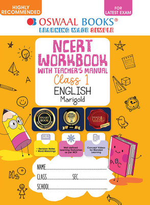 Oswaal NCERT Workbook with Teacher's Manual English (Marigold) Class 1 (For Latest Exam)(Paperback, Oswaal Editorial Board)