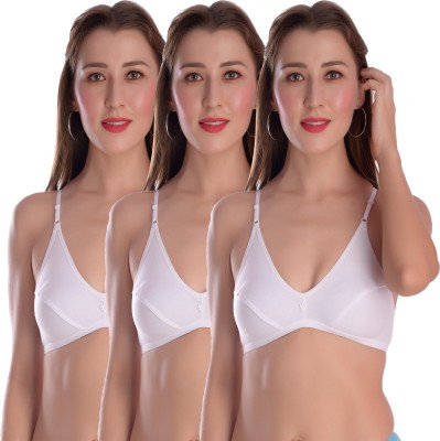 Viral Girl Women T-Shirt Non Padded Bra(White)