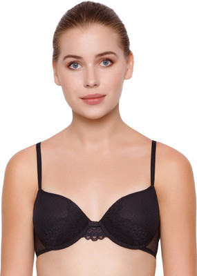Triumph Triumph Darling Spotlight Wired Half Cup Padded Lace T-shirt Bra Women T-Shirt Lightly Padded Bra(Black)