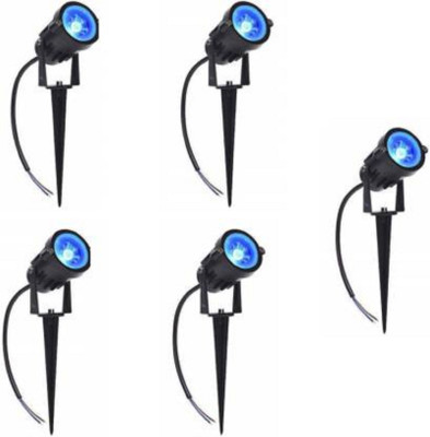 Ravi's Enterprise 5 W Basic Round Plug & Play LED Bulb(Blue, Pack of 5)