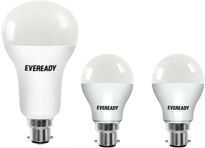 EVEREADY 9 W, 12 W Globe B22 LED Bulb(White, Pack of 3)