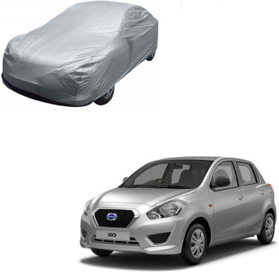 AuTO ADDiCT Car Cover For Datsun Go (Without Mirror Pockets)(Silver)