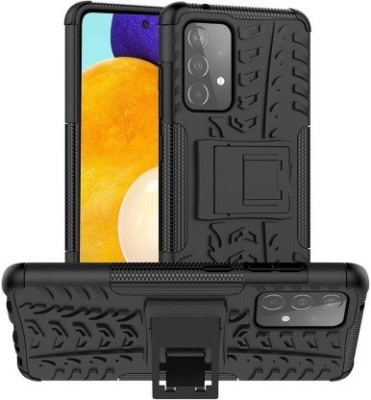 COVERLINE Back Cover for Samsung Galaxy M32 5G Shock Proof Dazzle Case Cover with Back Stand(Black, Shock Proof, Pack of: 1)