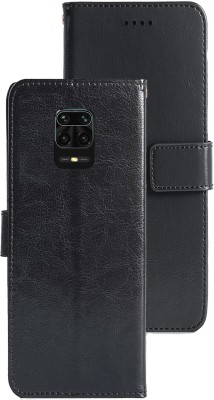 RK Seller Flip Cover for Xiaomi Poco M2 Pro PU Leather Vintage Case with Card Holder and Magnetic Stand(Black, Shock Proof, Pack of: 1)