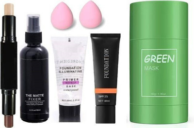 Townplaza Green Tea Purifying Clay Stick Mask Oil Control Anti Acne Eggplant Cleaning Solid Mask (40 ml) With REVOLUTIONARY MAKEUP 3D BALM STICK WITH ALL GLAMOROUS GLOW SKIN FACE MAKEUP COMBO(7 Items in the set) Townplaza Green Tea Purifying Clay Stick Mask Oil Control Anti Acne Eggplant Cleaning Solid Mask (40 ml) With REVOLUTIONARY MAKEUP 3D BALM STICK WITH ALL GLAMOROUS GLOW SKIN FACE MAKEUP COMBO(7 Items in the set)