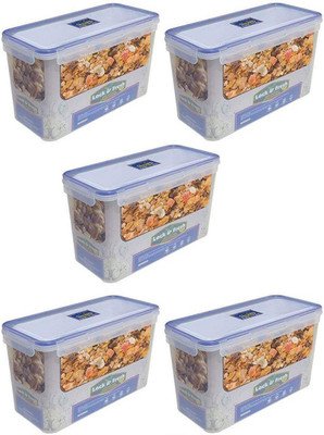 N H Enterprise Plastic Utility Container  - 6070 ml(Pack of 5, White)