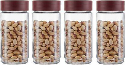 PRAGATI SALES Plastic Utility Container  - 1000 ml(Pack of 4, Maroon)