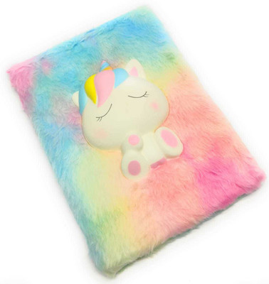 AMANVANI unicorn A5 Diary ruled 80 Pages(Multicolor)